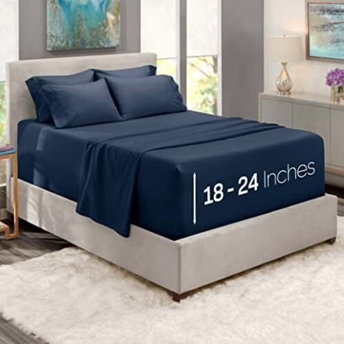 Microfiber King Sheet Set 6-Piece Extra Deep Pocket 1