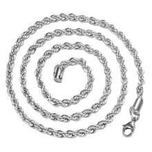 Damen Herren Halskette mit gedrehter Kette und Anhänger, Modeschmuck