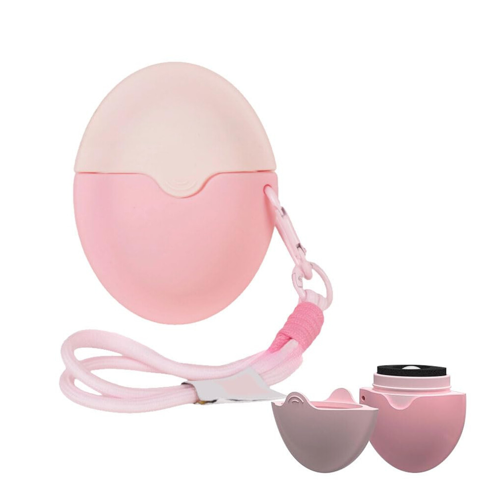 Pink Refillable Roll On Sunscreen Applicator With Sponge For Mess Even Coverage And Travel Use