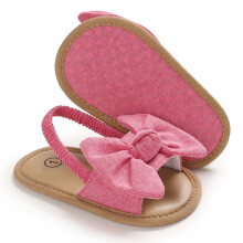 2025Babies First Walkers Baby Girls Bow Knot Sandals Cute Summer Flat Princess Shoes Infant First Walkers