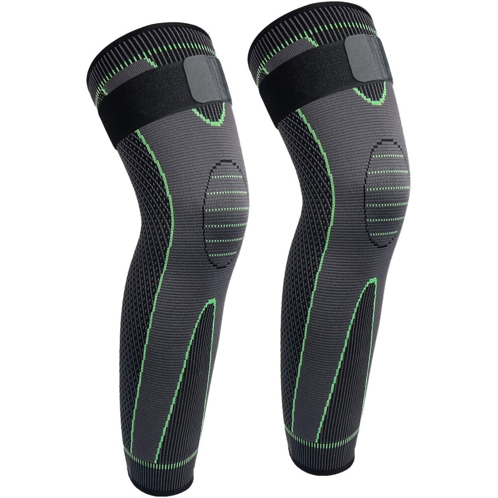 Full-leg compression sleeves for men & womenâcompatible with basketball, cycling, football, arthritis & varicose vein relief (pair)