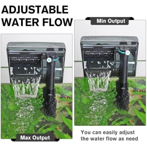 Akvarium HOB Filter 210 GPH til 15-40 Gallon Tanke 2