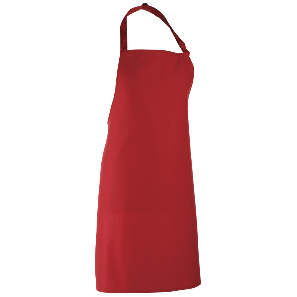 Premier (One Size, ) Colours Bib Apron / Workwear Red