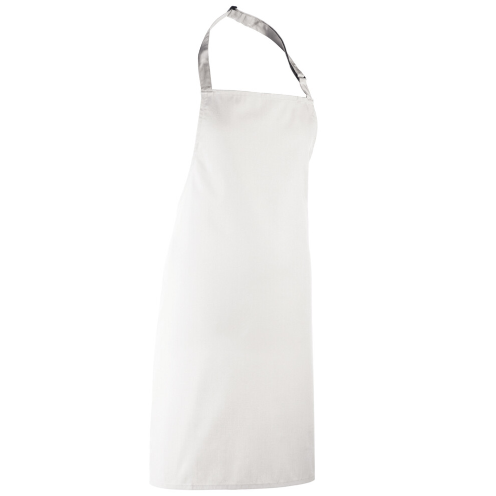 Premier (One Size, ) Colours Bib Apron / Workwear White