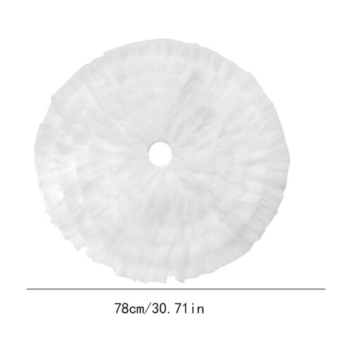 Λευκή πλισέ φούστα δέντρου με διάμετρο 78cm 2