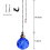 Crystal ceiling fan pull chains 21 inch 2 pcs 6