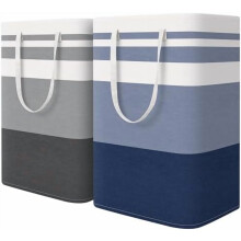 Cesto de roupa suja impermeável autoportante 75L - Pacote com 2