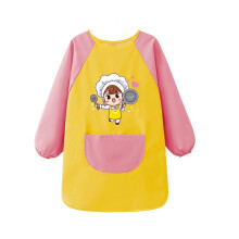 Kids Art Smock Cartoon Print Long Sleeve Pink Size 12–15