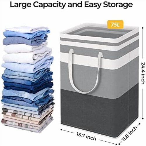 Cesta de ropa impermeable independiente de 75 litros 2