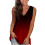 Débardeurs d'été à patchwork dégradé, coupe ample et décontractée, col V sexy, collection 2025 2
