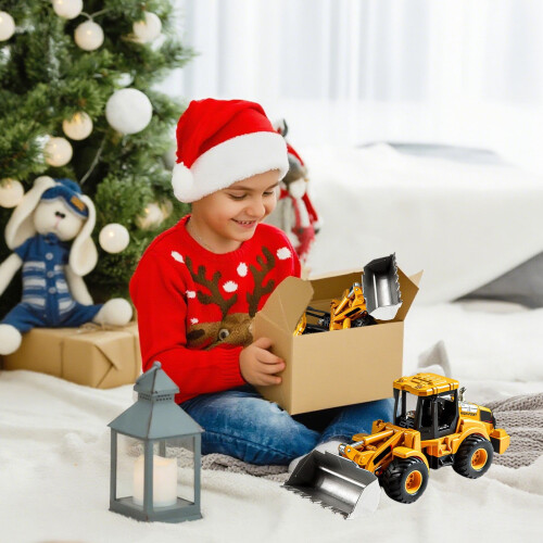 Kids' Engineering Toy Bulldozer and Excavator – Durable 2