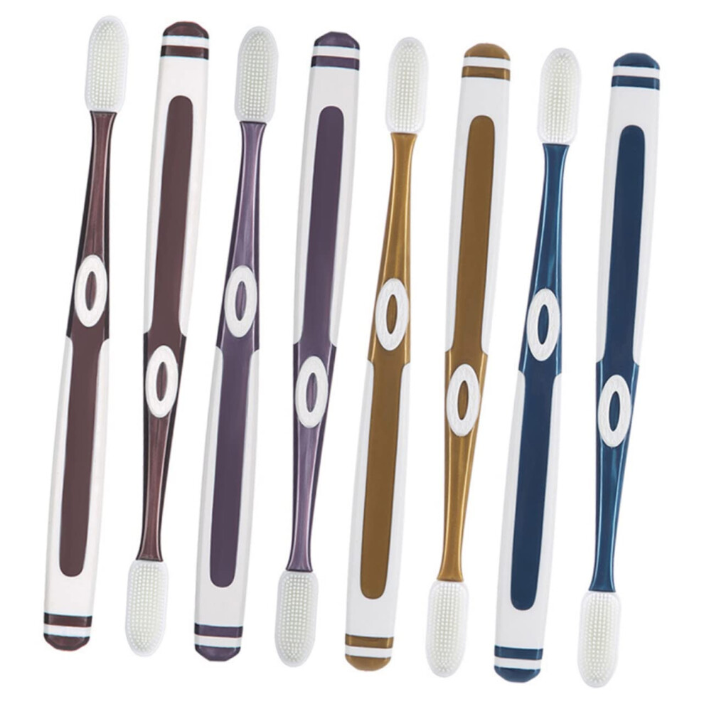 8Pcs Travel Toothbrush with Soft Bristles Compact Mini Head for Adults and Family Use