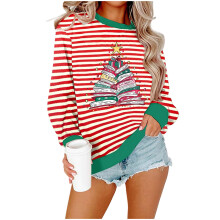 Dames sweatshirt met kerstprint, lange mouwen.