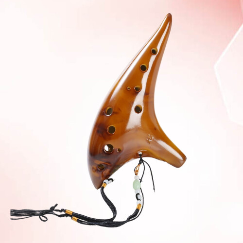 Worgeous12Holes Alto AC Ocarina Μουσικό Όργανο για Αρχάριους Επαγγελματίες Ερμηνευτές (Κίτρινο)