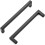 Matte Black Slim Square Cabinet Pulls 5-inch Center 5-Pack 8