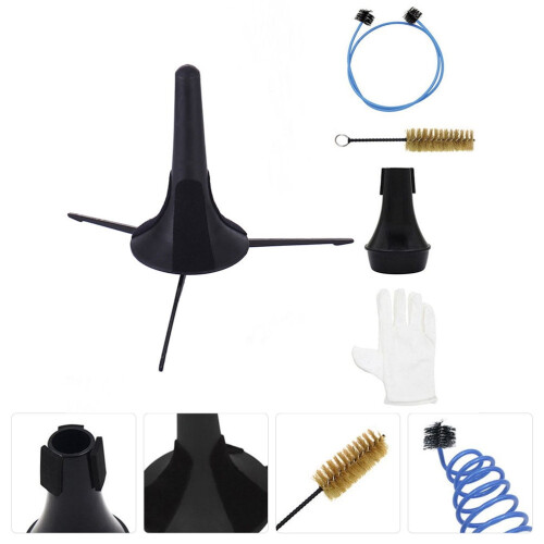 Pavo1Set Κιτ Καθαρισμού Τρομπέτας, Βαλβίδες Επιστομίου, Βάση Βούρτσας, Καθαριστικό 1