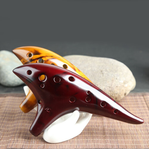 Worgeous12Holes Alto AC Ocarina Μουσικό Όργανο για Αρχάριους Επαγγελματίες Ερμηνευτές (Κίτρινο) 1