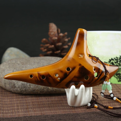 Worgeous12Holes Alto AC Ocarina Μουσικό Όργανο για Αρχάριους Επαγγελματίες Ερμηνευτές (Κίτρινο) 2