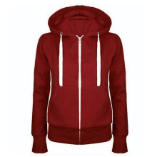 Herbst-Winter-Kapuzenpullover mit Reißverschluss für Damen und Teenager-Mädchen, lässiges Sweatshirt mit Kordelzug, langen Ärmeln, leicht, mit