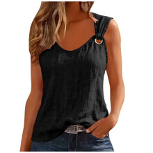 Damenbluse mit rundem Lochmuster und Trägern für Frühling/Sommer – Weiches, atmungsaktives und stylisches Trägertop für Freizeit, Party und