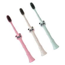 Soft Bristle Kids Toothbrush 3pcs Set with Ergonomic Nonslip Grip and Gentle Biodegradable Bristles