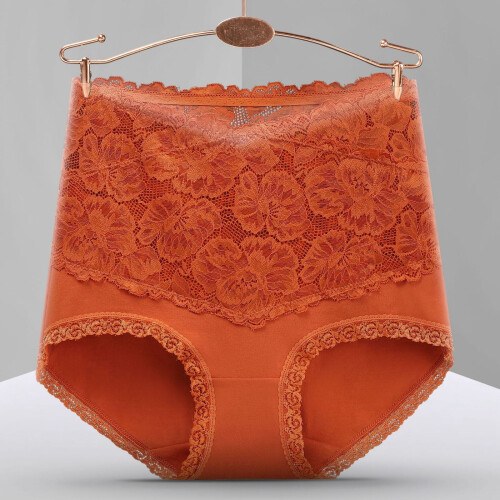 Női csipkés, patchwork, magas derekú, varrás nélküli bugyi, plus size 1