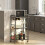 Carrello bar nero a 3 ripiani con specchio BC01BK033 3