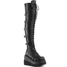 Stivali con plateau da donna, alla moda, con suola spessa, taglie grandi, plateau autunnale, sintetico, US: 8.5 (41)