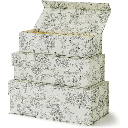 Διακοσμητικά Κουτιά Αποθήκευσης Soul & Lane με Καπάκια (Σετ 3 Τεμαχίων), Συμβατά με