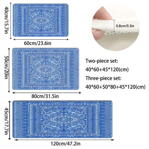 Το φανελένιο χαλάκι 45x120cm είναι μαλακό και κατάλληλο για εισόδους, πλυσταριό, 1