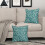 Μαξιλαροθήκες Teal18x18 (2 τεμάχια), Vintage Floral Αγροτική Διακόσμηση, Ρουστίκ 3