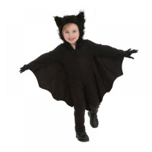 Vampyrfladdermusdräkt för barn, pojkar flickor cosplay jumpsuit barn svart katt rollspel set 3-9 år