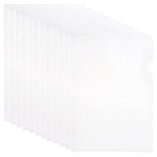 20 stk. klar L-størrelse plastdokumentmappe A4 Letter-størrelse gjennomsiktig hvit prosjektlommekopiboks