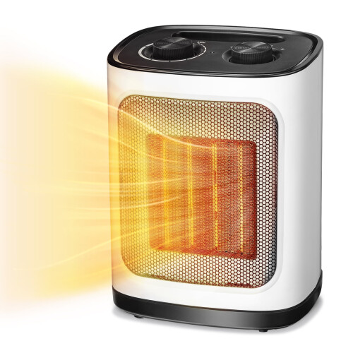 Φορητή ηλεκτρική θερμάστρα χώρου, 1500W, 1 ρύθμιση θερμότητας, θερμοστάτης,