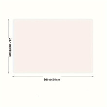 Mata Cuntáir Cistine Silicone Mór EASTIN - Mata Boird Cosanta Deisce Frith-Shleamhain Teas-Fhriotanach 36”/47” i Liath Glan Bán Dubh