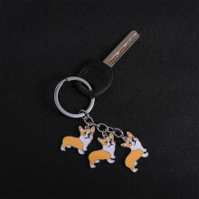 Chaveiro Corgi para Cães, Colorido e Polido