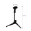 Supporto per microfono da scrivania stabile con treppiede, altezza regolabile e clip, colore nero. 2
