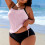 Σετ Tankini Kukoosong για γυναίκες σε μεγάλα μεγέθη – Ψηλόμεσο κάτω μέρος, αφαιρούμενη 2