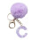 Porte-clés pendentif alphabet pompon violet 26 lettres 5
