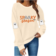 Gruselig-schöne Basics: Halloween-Hoodie mit Geistermotiv für Damen – 5 schicke Farben
