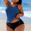 Σετ Tankini Kukoosong για γυναίκες σε μεγάλα μεγέθη – Ψηλόμεσο κάτω μέρος, αφαιρούμενη 2