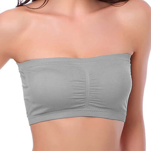 Πολυεστερικό αμάνικο oversized strapless τοπ με καμπάνα για γυναίκες πιτζάμες διπλό plus size 1