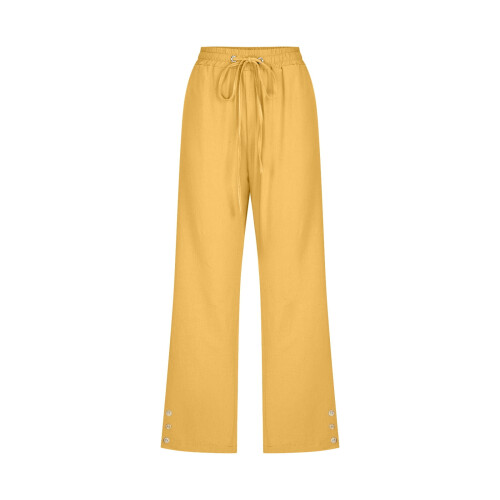 VERUGU Παντελόνι Capris για γυναίκες, μοντέρνο, casual, μονόχρωμο, ελαστικό, φαρδύ 2