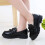 Δερμάτινα παπούτσια Hunpta για παιδιά κορίτσια Slip-on δερμάτινα μοκασίνια με φούντα 8