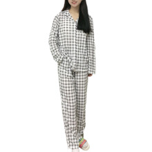 Ensemble pyjama 2 pièces en coton pour femme, chemise à boutons, manches longues et courtes, imprimé, vêtements de nuit, tailles M à 3XL