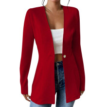 Kukoosong Damenblazer Business Casual Langarm Offene Vorderseite Anzugjacke Arbeitsblazer