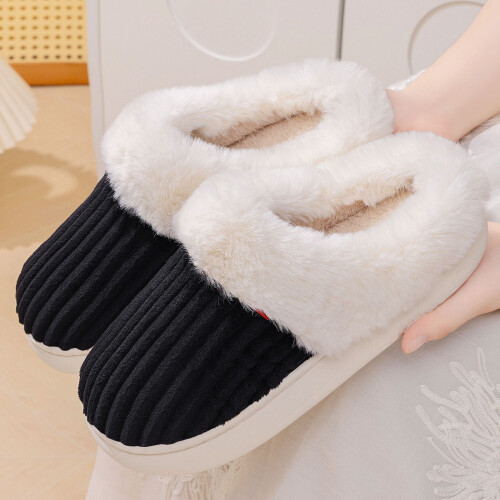 Παντόφλες για γυναίκες, μαλακές, ζεστές, slip-on, παπούτσια σπιτιού, βελούδινες 1