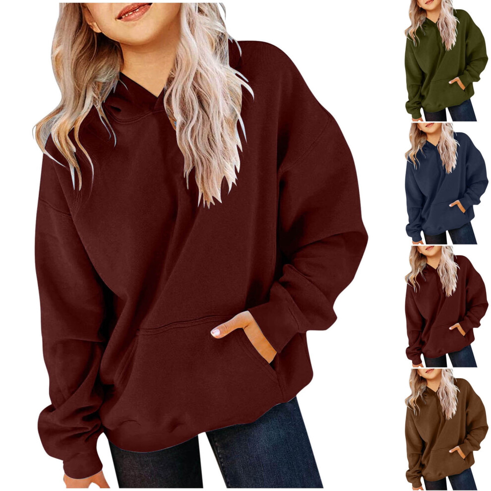 Girls Hoodies, Comfort Hoodie, Fall And Winter Girls Hoodies Long Sleeve Pattern Solid Color Round Neck Hooded Sweatshirts-image