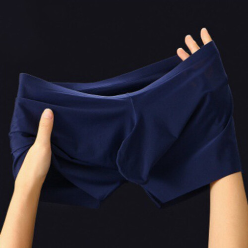 Pánské kalhotky U Convex Solid Seamless Ice Silk Mid-Pas 2