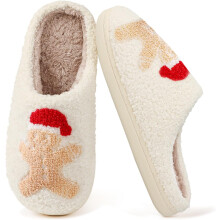 Pantuflas navideñas de reno para mujer y hombre, pantuflas de Papá Noel cálidas y suaves, pantuflas de casa, regalos de Navidad para niñas,